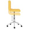 vidaXL Chaises pivotantes &agrave; manger lot de 4 jaune moutarde tissu