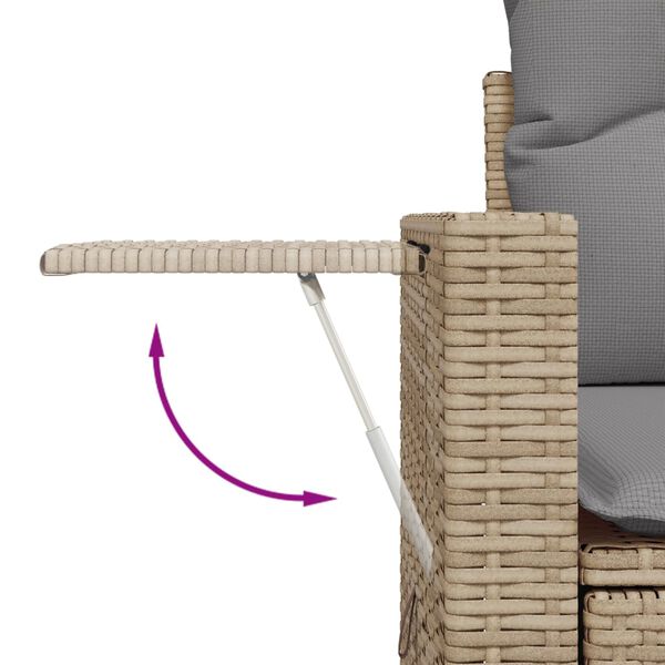 vidaXL Salon de jardin avec coussins 6 pcs beige r&eacute;sine tress&eacute;e