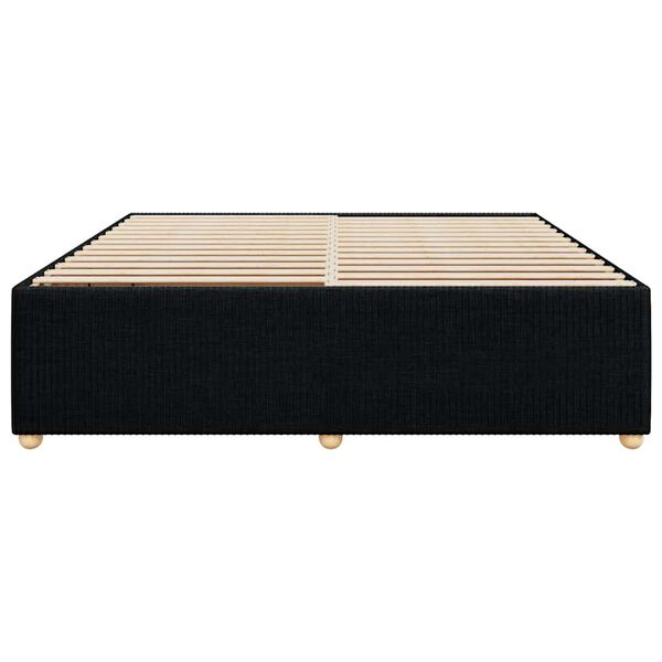 vidaXL Cadre de lit sans matelas noir 180x200 cm tissu