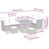 vidaXL Ensemble de canap&eacute; de jardin 9 pcs Beige polyrotin