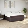 vidaXL Sommier &agrave; lattes de lit avec matelas Marron fonc&eacute; 200x200 cm