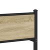 vidaXL Cadre de lit en m&eacute;tal sans matelas ch&ecirc;ne sonoma 160x200 cm