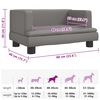 vidaXL Lit pour chien gris 60x40x30 cm similicuir