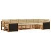 vidaXL Ensemble de canap&eacute;s d'ext&eacute;rieur 7 pcs Naturel et Beige