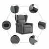 vidaXL Fauteuil inclinable Gris fonc&eacute; Tissu