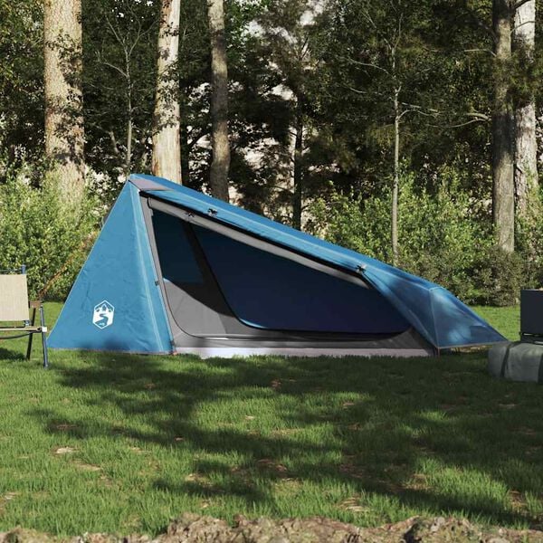vidaXL Tente de camping tunnel 1 personne bleu imperméable