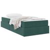 vidaXL Lit avec rangement et matelas Vert fonc&eacute; 100 x 200 cm Velours