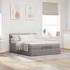 vidaXL Lit ottoman avec matelas taupe 140x190 cm tissu