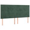 vidaXL T&ecirc;te de lit &agrave; LED Vert fonc&eacute; 160x5x118/128 cm Velours