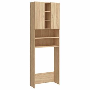 vidaXL Meuble pour machine &agrave; laver Ch&ecirc;ne sonoma 64x25,5x190 cm