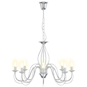 vidaXL Lustre r&eacute;glable E14 m&eacute;tal Chrome &Oslash; 78 x 101 cm