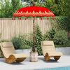 vidaXL Parasol balinais avec base Rouge 185 x 185 x 260 cm