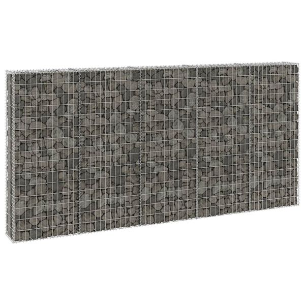 vidaXL Mur en gabion avec couvercles Acier galvanis&eacute; 300x30x150 cm