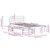 vidaXL Cadre de lit sans matelas cire marron 75x190 cm bois pin massif