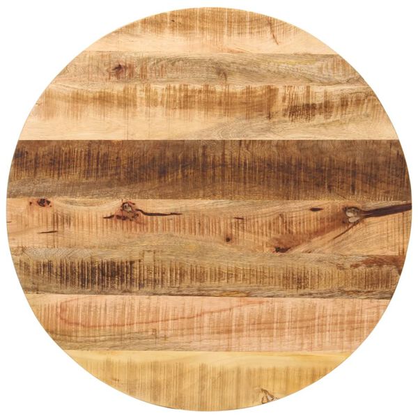 vidaXL Dessus de table &Oslash; 90x3,8 cm rond bois massif de manguier brut