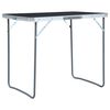 vidaXL Table pliable de camping avec cadre en m&eacute;tal 80x60 cm Gris