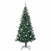 vidaXL Sapin de No&euml;l artificiel pr&eacute;-&eacute;clair&eacute; Vert 210 cm PVC et m&eacute;tal