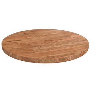 vidaXL Dessus de table rond Marron clair &Oslash;30x1,5 cm Bois ch&ecirc;ne trait&eacute;