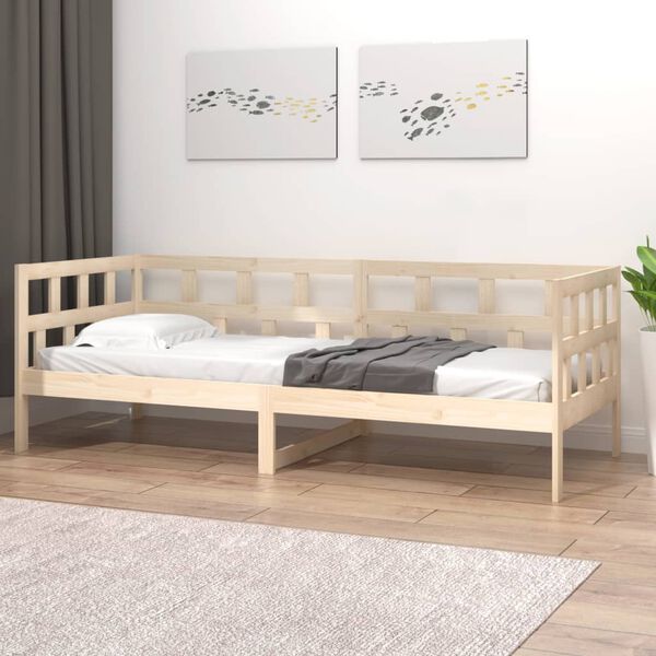 vidaXL Lit de jour sans matelas bois de pin massif 80x200 cm