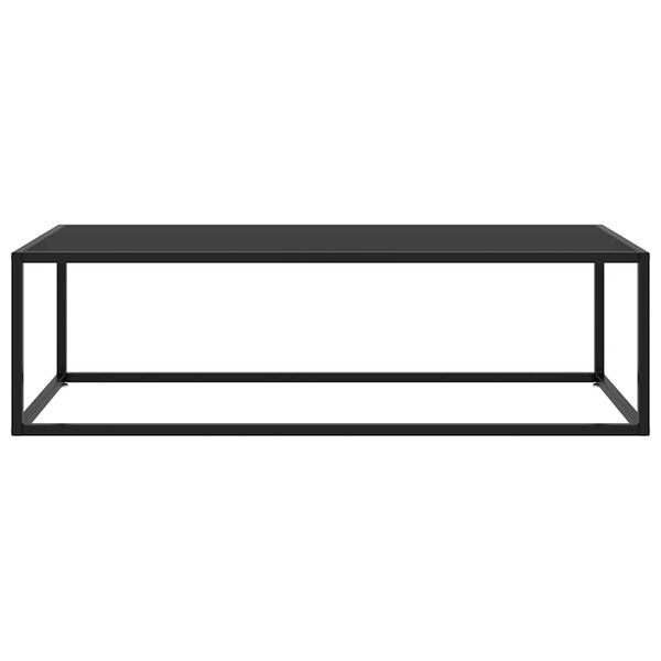 vidaXL Table basse Noir avec verre noir 120x60x35 cm