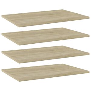 vidaXL Panneau de biblioth&egrave;que 4 pcs ch&ecirc;ne sonoma bois d&rsquo;ing&eacute;nierie