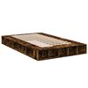 vidaXL Cadre de lit sans matelas ch&ecirc;ne fum&eacute; 135x190 cm