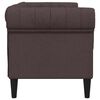 vidaXL Canap&eacute; Chesterfield 2 places marron fonc&eacute; tissu