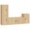 vidaXL Ensemble de meubles TV 4 pcs Ch&ecirc;ne sonoma Bois d'ing&eacute;nierie