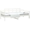 vidaXL Lit de jour sans matelas blanc bois de pin massif 90x190 cm