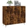 vidaXL Buffet ch&ecirc;ne fum&eacute; 90x34x80 cm bois d'ing&eacute;nierie