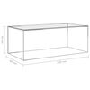 vidaXL Table basse Argent&eacute; 120x60x45 cm Acier inoxydable et verre