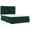 vidaXL Cadre de lit ottoman avec matelas vert fonc&eacute; 140x190 cm velours