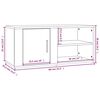 vidaXL Meuble TV Blanc brillant 80x31,5x36 cm Bois d'ingénierie