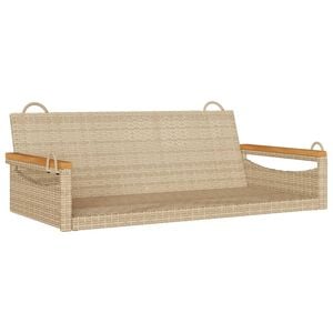 vidaXL Balancelle beige 109x62x40 cm r&eacute;sine tress&eacute;e