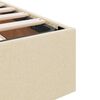 vidaXL Lit avec rangement et matelas Cr&egrave;me 100 x 200 cm Polyester