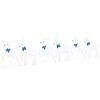vidaXL Rennes LED 6 pc Blanc 45 x 19 x 65 cm tissu