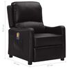 vidaXL Fauteuil de massage Noir Similicuir brillant