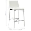 vidaXL Ensemble de bar 3 pcs Similicuir Blanc