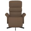 vidaXL Fauteuil inclinable avec repose-pieds marron tissu