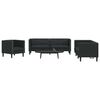 vidaXL Canap&eacute; de salon 3 pcs Noir 194 x 74,5 x 70,5 cm Simili cuir