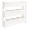 vidaXL Jardinière Blanc 112x25x104,5 cm Bois massif de pin