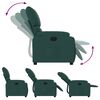 vidaXL Fauteuil inclinable Vert foncé Tissu