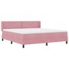vidaXL Lit &agrave; ressorts avec matelas Rose 200 x 180 cm Polyester