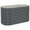 vidaXL Lit sur&eacute;lev&eacute; de jardin 160x80x81 cm Acier galvanis&eacute; Gris