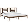 vidaXL Cadre de lit sans matelas marron miel 200x200cm bois pin massif