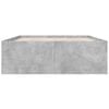 vidaXL Cadre de lit sans matelas gris b&eacute;ton 135x190 cm