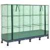 vidaXL Jardini&egrave;re de jardin avec couverture de serre et roues 4 pc PP