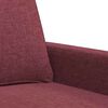 vidaXL Canap&eacute; &agrave; 2 places Rouge bordeaux 140 cm Tissu