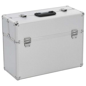 vidaXL Bo&icirc;te &agrave; outils 47 x 36 x 20 cm Argent&eacute; Aluminium