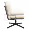 vidaXL Chaise pivotante de bureau cr&egrave;me boucl&eacute; comme de la laine tissu